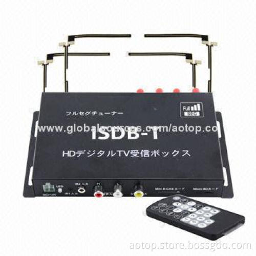 Exclusive Car Digital ISDB-T Full Seg TV Box with 4 Tuners, Full HD 1080P, PVR, 250km/h High Speed